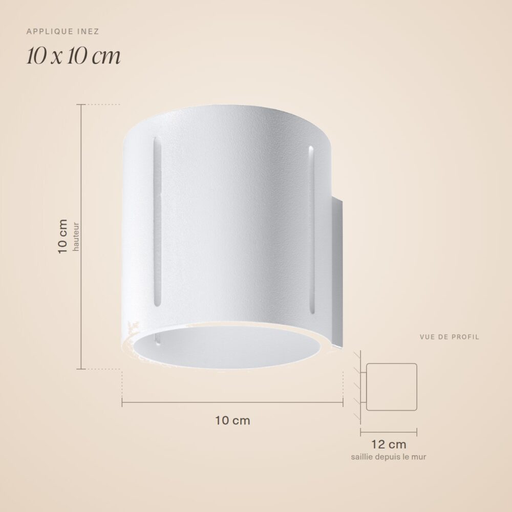 Moderne zylindrische Wandleuchte aus Aluminium