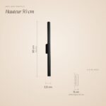 Schmale und elegante Designer-Wandleuchte aus Metall