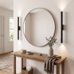 Schmale und elegante Designer-Wandleuchte aus Metall