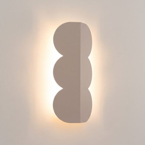 Design-Wandleuchte in Keksform, 10 Farben
