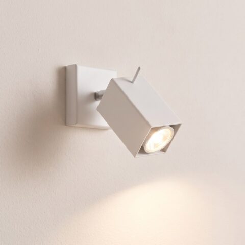 Industrielle Wandleuchte mit verstellbarem Spot aus Stahl
