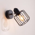 Industrielle Vintage-Wandleuchte aus Metall
