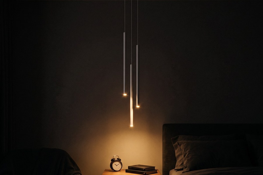 Pendelleuchte Traube 3 schlanke Lichtstäbe
