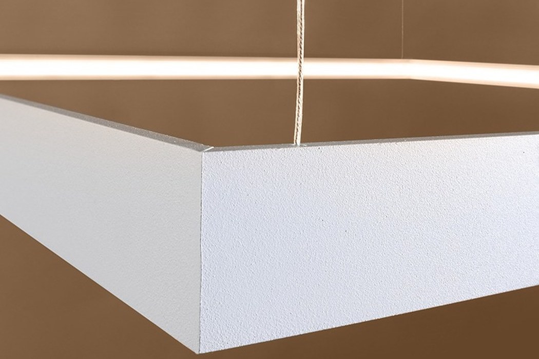 Kronleuchter quadratischer LED-Rahmen, 110 x 110 cm