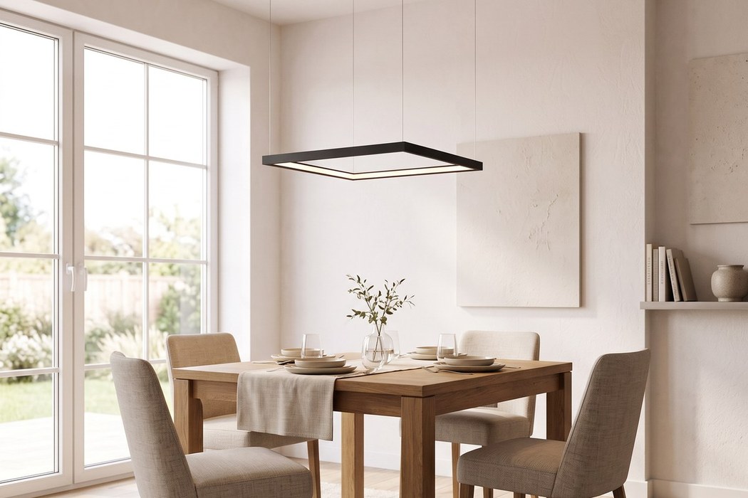 Kronleuchter quadratischer LED-Rahmen, 80 x 80 cm