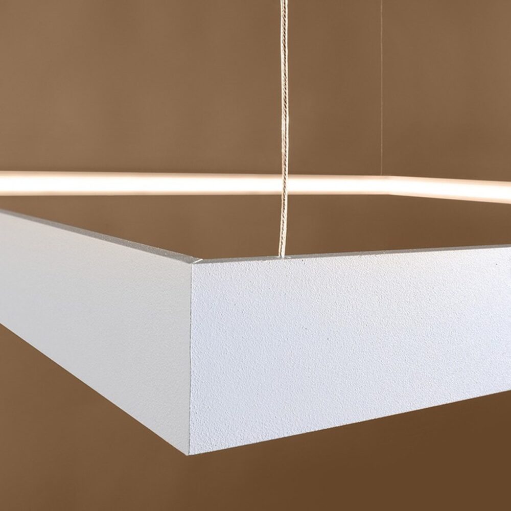 Kronleuchter quadratischer LED-Rahmen, 110 x 110 cm