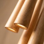Pendelleuchte Traube 3 Kegel aus Naturholz