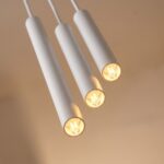 Pendelleuchte 5 Lichtstäbe auf Leiste