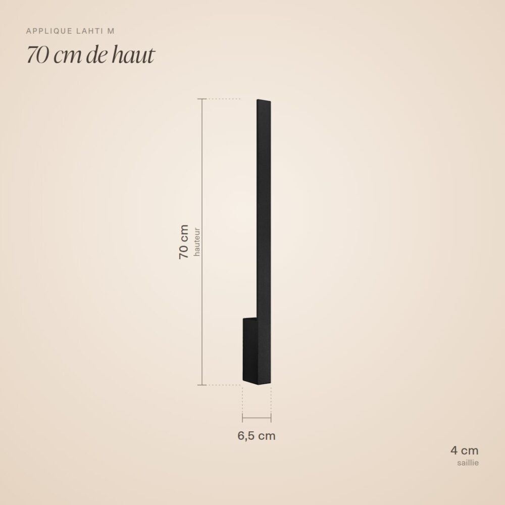 LED-Lamellen-Wandleuchte, 70 cm