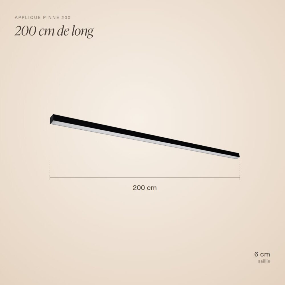 LED-Leisten-Wandleuchte, 200 cm