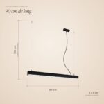 LED-Leisten-Pendelleuchte, 90 cm