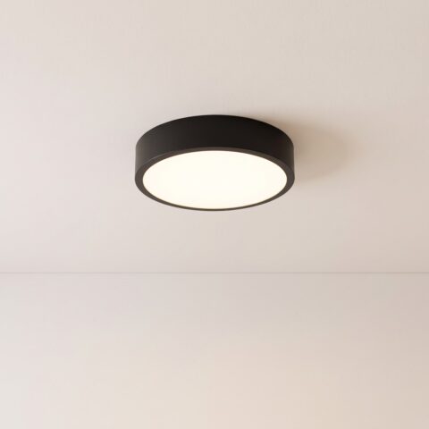 Runde schwarze LED-Deckenleuchte