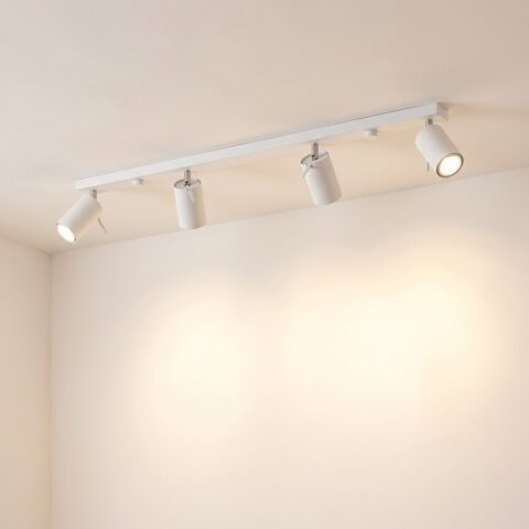 Deckenleuchte Balken mit 4 Schwenkspots, 80 cm