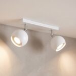 Deckenstrahler mit 2 schwenkbaren Kugelspots