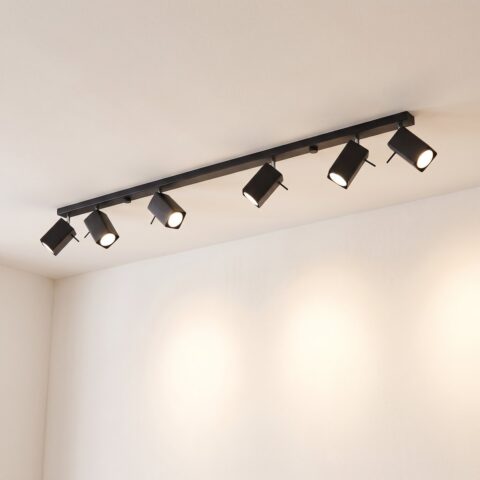 Deckenleuchte Balken mit 6 Schwenkspots, 118 cm