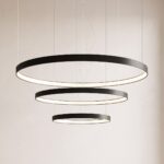 Kronleuchter 3 LED-Ringe in Kaskade, 110, 78 und 55 cm
