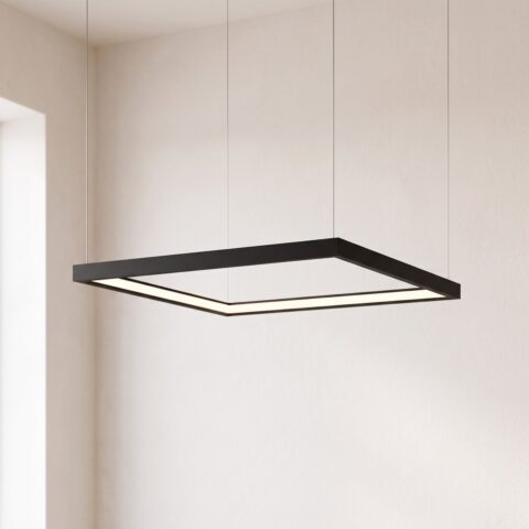 Kronleuchter quadratischer LED-Rahmen, 80 x 80 cm