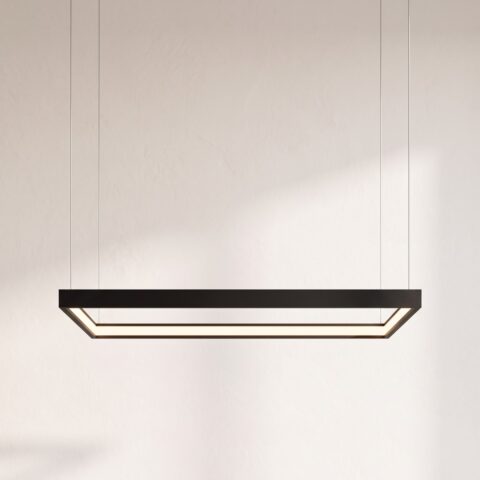 Kronleuchter rechteckiger LED-Rahmen, 100 x 30 cm