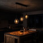 Hängeleuchte mit 3 Design-Lampen aus Rauchglas