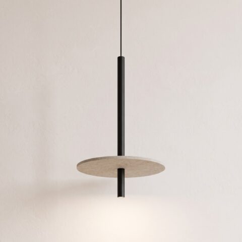 Design-Pendelleuchte mit Filzscheibe