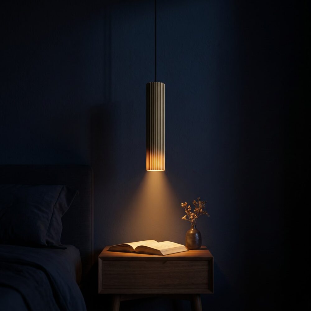 Goldene Design-Pendelleuchte für warmes Licht