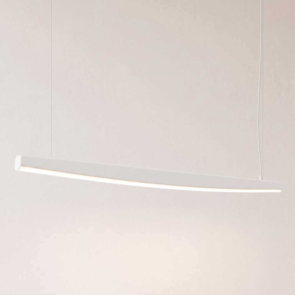Lineare LED-Hängeleuchte Welle, 3 Farben