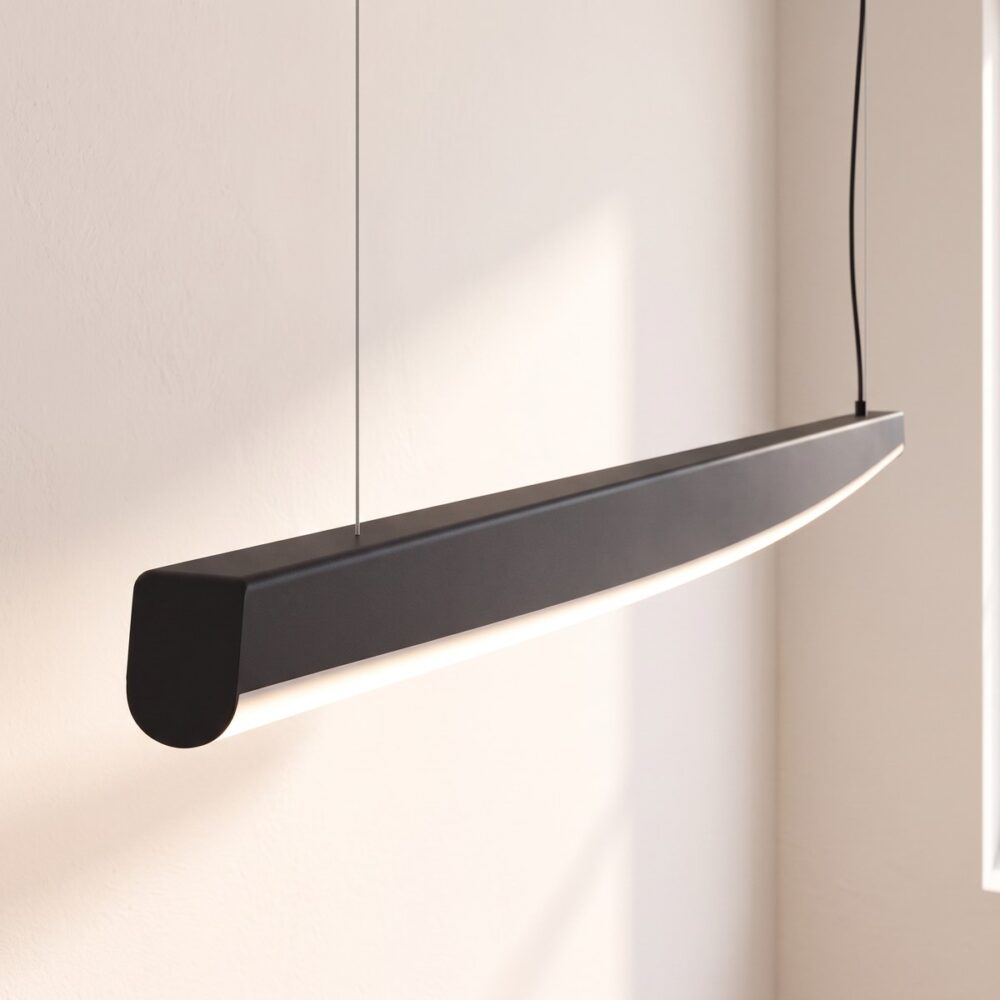 Lineare LED-Hängeleuchte Welle, 3 Farben