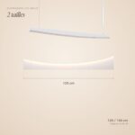 Lineare LED-Hängeleuchte Welle, 3 Farben