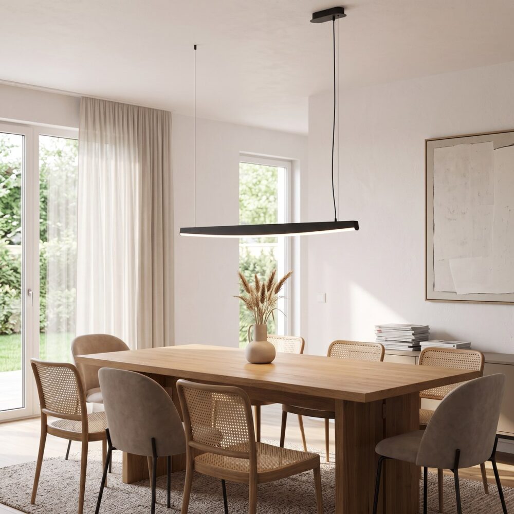 Lineare LED-Hängeleuchte Welle, 3 Farben