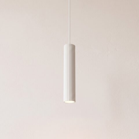 Elegante weiße Pendelleuchte Rohr in 3 Versionen