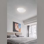 Dreieckige Deckenleuchte weiß, Größe L (45 × 40 cm), im Schlafzimmer, maßstabsgetreu